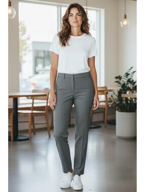 Loft Julie Straight Gray Dress Pants for Women Sz 10